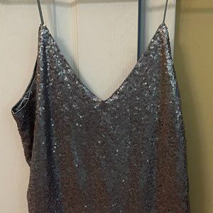 Sparkle Sequin V Neck Cami